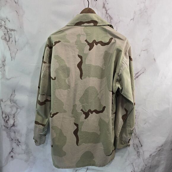 Vintage Desert Camo Jacket Men Medium Regular Hot Weather Field Nato Tri Color - Picture 6 of 12